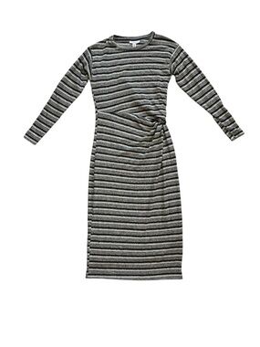 Topshop Medium Striped Sweater Dress, Stretchy Bodycon, knot Waist